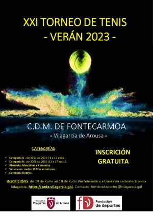 XXI TORNEO DE TENIS DE VERÁN 2023 - CATEGORIA  B ( 13 A 17 AÑOS )